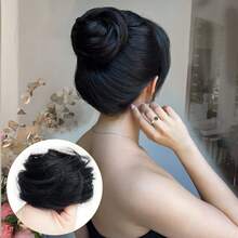 1pc/2pcs Straight Synthetic Hair Bun Scrunchie Hair Piece - Thick Updo Ponytail Extensions, Suitable For Women, Secure Wear, Versatile Styling, Suitable For Weddings, Parties And Daily Wear - Multicolor - View 12
