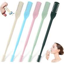 1-5pcs 2-In-1 Nose Hair Trimmer, 360° Rotary Manual Nose Hair Clipper, Portable Personal Care Nose Hair Removal Tool, Household & Travel Essential - Multicolor - View 3