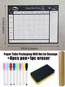 Lịch từ tính có thể xóa được gắn tủ lạnh, Lịch bảng trắng từ tính, Lịch ghi nhớ thực đơn gia đình hàng tháng, Lịch gắn tủ lạnh, Lịch từ tính có thể xóa, Trang trí nhà bếp, Lịch kế hoạch hàng tháng gắn tủ lạnh, Phụ kiện tủ lạnh, Dùng để lập danh sách việc nhà và lên thực đơn (Nhiều kích cỡ) - Nhiều màu - Xem 12