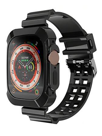 1pc Glacier Dual-Buckle Watch Band, Compatible With 38/40/41/42/44/45/49mm Ultra/SE/8/7/6/5/4/3/2/1