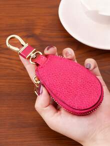 Portable Fashion Pu Car Key Bag Large Capacity Key Bag Double Waist Hanging Universal Zipper Key Bag Key Bag For Men And Women Key Bag Key Bag With Key Ring And Key Chain Bag For Women Mini Wallet, Teacher's Day, Valentine's Day, Birthday,Christmas Gifts,Ramadan. - Multicolor - View 17