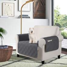 1/2/3 Seat Waterproof Sofa Covers With Non Slip Backing, Cushion Covers Couch Covers With Side Pocket Washable Chair Covers Furniture Protector Recliner Cover For Cats Couch, Dog Bed Black Grey - 黑色 灰色 - 查看 11