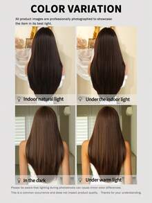 7JHH WIGS Elegant 24 Inch Long Natural Layered Brown Wig With Bangs For Women, Soft Heat-Resistant Fiber Fluffy Full Machine Synthetic Straight Hair Wigs For Daily Wear Music Festivals Celebrations, Graduation Gift & Mother's Gift - Brown - View 8