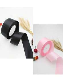 4/2/1PC Colored Satin Ribbon, 4cm Satin Ribbon Pink Ribbon, Versatile 22m Roll Rose Bow Making Ribbon Cake Christmas Holiday Decoration Ribbon, Lace Ribbon Fabric Satin Ribbon, For Festive Decor, Crafting, And Gift Wrapping, Multi-Use Polyester Ribbon For Creative Crafting, Sewing, Cake Decor & Festive Embellishment - Multicolor - View 35