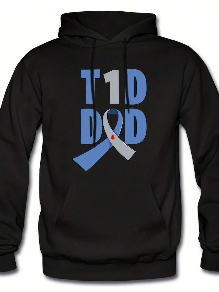 Diabetes Hoodie. Diabetes Gift. T1D Hoodie. T1D Gift. Dad Hoodie. Dad Gift. T1D Dad Hoodie. T1d Dad Gift. Medical Hoodie #OH1366,Autumn/Winter Hoodie Autumn Set - 款式30 - 查看 1
