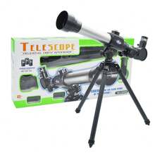 High-Resolution Refracting Telescope For Astronomy - Entry-Level Model With Tripod And 20-40x Magnification