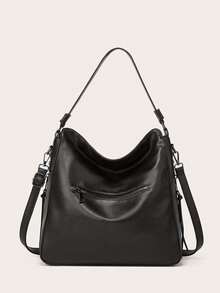 时尚百搭高品质单肩包 - 黑色 - 查看 4