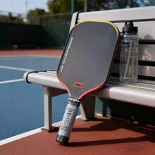 3S一体式匹克球拍 - 碳纤维原色表面，纤薄宽体，空气动力学弧形设计 - 高级哑光纹理表面 - 推进芯 - 16毫米拍面 - UPA-A认证 - 橘色 - 查看 3