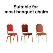 4pcs Solid Color Elastic Party Chair Covers, Universal Stretch Dining Chair Slipcovers With Skirt, Removable Chair Covers For Kitchen, Wedding, Party - Yellow - View 7