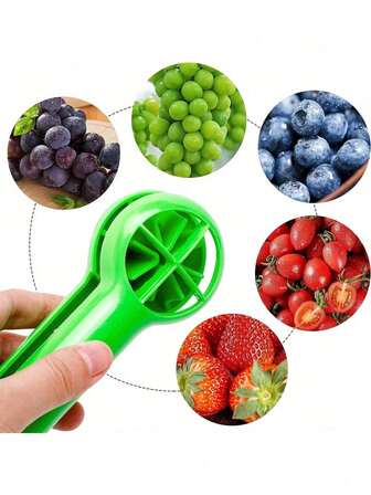 Cherry Tomato And Strawberry Slicer, Grape Slicer, Grape Slicer, Fruit Salad Slicer, Convenient Strawberry And Cherry Tomato Slicer, Toddler Grape Slicer, Grape Cutter, Quarter Fruit Slicer, Suitable For Vegetable And Fruit Salads And Cake Decorating.