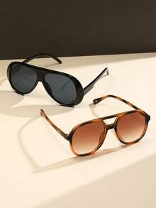 3 chiếc kính mắt nữ cao cấp, thiết kế độc đáo gọng kép, kiểu dáng cổ điển Y2K, thời trang Ins, thích hợp cho lái xe, cắm trại, sinh hoạt hàng ngày, hoạt động ngoài trời, quán bar, phụ kiện thời trang, phù hợp với mọi khuôn mặt. - Xem 2