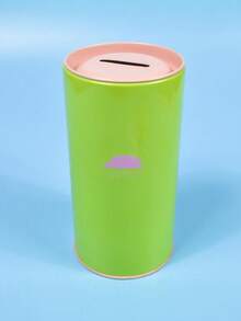 圆形金属小猪存钱罐，饰有多色动物图案（例如羚羊、大象、海豚），也可作笔筒使用，适合学生、返校季、毕业季、办公桌装饰，也是情人节、斋月期间的绝佳礼物。 - 彩色 - 查看 26