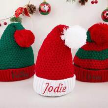 Custom Embroidered Santa Hat: Personalized Christmas Party Wear - Multicolor - View 7