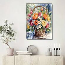 Diamond Paintings, 3D Shaped Diamond DIY Flower Basket Three-Dimensional Diamond Painting Kit For Beginners, Diamond Art Painting Decoration, Suitable For Family Bedroom Living Room Decoration Gifts.