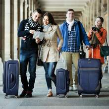 Softside Luggage Set,Expandable Luggage For Extra Capacity,Large Capacity Family Suitcase,Lightweight Waterpoof Resistant Polyester,20inch+28inch,20inch+24inch+28inch - NAVY/GREY - 查看 9