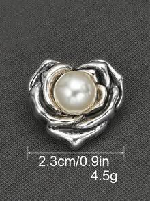 Set de 10 botones metálicos vintage elegantes con diseño de rosa, perla y textura, adecuados para abrigos, suéteres, trajes, uniformes, cárdigans, manualidades DIY, cajas de joyas, bolsos