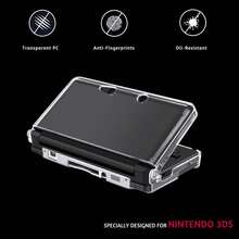 Funda protectora de carcasa dura transparente de cristal claro compatible con el controlador de juegos 3DS - transparente - Ver 1