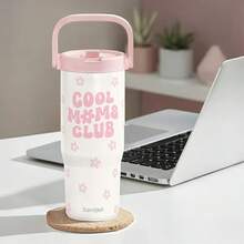 Pink Bow Stainless Steel Straw Lid Tumbler 30oz With Carry Handle For Women Girls, Insulated Travel Coffee Cup, Gift For Sports Outdoor Workout Christmas Birthday - Mom 2 - 查看 7