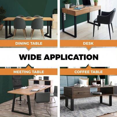 Table Leg Desk Coffee Dining Furniture Hardware Metal Legs X2 Home Improvement Bench Box Steel DIY Furniture Indu...