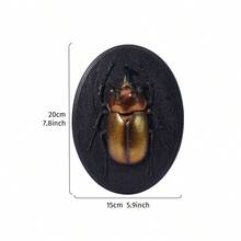 1件彩色甲虫系列装饰挂件,黑色椭圆形甲虫造型ABS树脂手工工艺品墙饰,昆虫爱好者、昆虫博物馆、主题派对装饰、家居墙饰的理想之选 - 彩色 - 查看 14