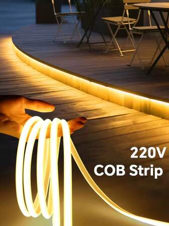 1 Peça Tira de Luz Decorativa de LED Neon COB, Tira de Iluminação de Gabinete, Adequada para Uso Interno/Externo, Tira de LED Flexível de Atmosfera, Luz de Preenchimento para Transmissão ao Vivo, Luz de Borda de Espelho de Vaidade/Maquiagem/Banheiro, Iluminação Ambiente, Decoração de Banheiro, Ideal para Casa, Cozinha, Quarto e Iluminação de Palco