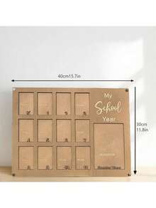 K-12 学年相框，优质毕业纪念品，木制学年相框，适合毕业礼物和派对装饰 - 彩色 - 查看 19