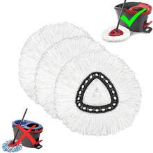 1pcs Mop Head For O-Ceda EasyWrin Spin Mop Refill 1-Tank System Only Easy Cleaning Microfiber Replacement - White - View 1