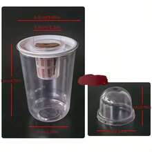 一套包含5个组件的桌面水培透明塑料圆筒摆件 - 办公桌面装饰，高透明度透气杯，方便观察根系生长，小孔设计通风防窒息，适用于水培种子、家居装饰、馈赠同事、旅行者、家庭办公室用品。 - 多色 - 查看 5