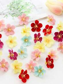 10/30pcs Artificial Mini Cherry Blossom - 1.18in Multicolor Sakura Flower Heads, Suitable For Decorative Christmas Wreath, Photo Frame, DIY Hair Accessory, Wedding Home Decoration, Thanksgiving, Valentine's Day, Spring And Summer Decoration - Multicolor - View 7