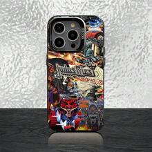 Funda de teléfono Rock Band J-Judas P-Priest para 17,16,15,14,13,12,11,Pro,Max,Plus, cubierta mate negra a prueba de golpes - Z6 - Ver 9
