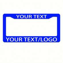 1pc Customizable Personalized Metal License Plate Frame, Custom Text License Plate Frame, 52.5x13cm, 2D Flat, Suitable For  License Plate Frames, License Plate Frame Covers, Car Accessories, Christmas Halloween New Year Holiday Gifts - Multicolor - View 6