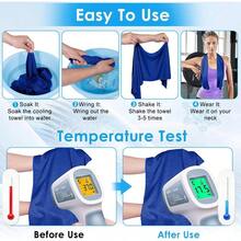 - Paquete de 4 toallas de enfriamiento para cuello: toalla fresca para entrenamiento para gimnasio deportivo, color negro 40x 12 pulgadas - Paquete de 4 luces de color - Ver 4