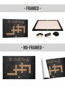 Catygift Customized Name - Instant Family Crossword Game Art - Personalized Framed Canvas Print (Not Celebrity Poster Wall Decor) - Christmas Gift For Family - As Shown - View 7
