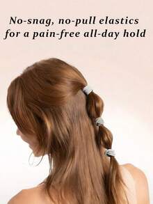 Elásticos de cetim para mulheres [sem danos], elásticos de cabelo antifrizz para dormir, elásticos de seda macios para cabelos grossos, prendedores de rabo de cavalo sem costura, 17 peças em cores sortidas, acessórios para cabelo, elásticos de cabelo, corda de cabelo