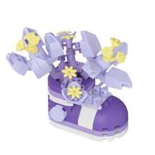 12pcs Micro Particle Cute Mini Garden Sneakers Desk Decor Flower Gift Box Plant Assembly Puzzle Toy, Realistic Preserved Flower Puzzle Toy, 3D Toy Gift For Girls, Mother's Day, Christmas, Father's Day, New Year - Multicolor - View 12