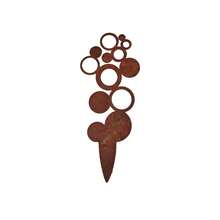 1pc Iron Art Garden Decor With Vibrant Floral Design, Suitable For Patio, Yard, Lawn And Holiday Celebrations, Garden Decoration, Outdoor Path Decor - Rust Brown - View 24