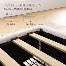 SHA CERLIN Full/Queen/King Boucle Bed Frame With 4 Spacious Drawers, Platform Bed With Soft Teddy Fabric Upholstery, Sturdy Wooden Slats Support, No Box Spring Needed, Noise Free, Easy Assembly, White - 白色 - 查看 5