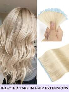 10 件隐形胶带接发，PU 皮纬纱，雷米真人发，直发机，12 英寸 16 英寸 20 英寸，适合女士