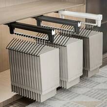 Space-Saving Retractable Pants Hanger - Metal Material, Multifunctional Wardrobe Organizer - Suitable For Suits, Jackets, Tops, Etc., Clothes Dryer - Multicolor - View 1