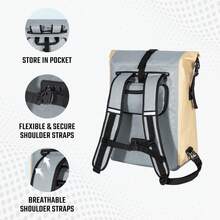 Bicycle Backpack (20 L), Rear Pannier, Waterproof Backpack And Shoulder Bag, Waterproof And Reflective, Laptop Compartment