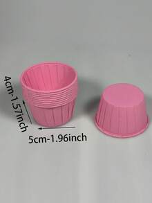 50pcs/100pcs Rose Pink Cupcake Liners, Heat-Resistant Baking Cups, Cupcake Stands, Muffin Molds, Suitable For Weddings, Holidays, Birthdays - Multicolor - View 5