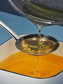 多功能火锅撇油勺 - 不锈钢细网食物滤网，用于撇去油脂和泡沫，易于清洗。 - 彩色 - 查看 6