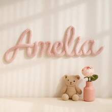 Placa de nombre personalizada de alambre: Placa de nombre personalizada, decoración de nombre de habitación, texto personalizado, regalo, texto de alambre, decoración de habitación, regalo de Navidad, regalo del Día de la Madre - Multicolor - Ver 3