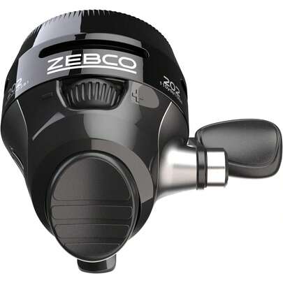 Zebco 202 Carrete de Pesca de spincast, Engranajes duraderos de Metal, Arrastre Ajustable en Esfera y un Gancho Integrado, tamaño 30