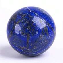 1pc Lapis Lazuli Sphere Stone, Natural Stone Decor, Home Accessory, Holiday Gift - Stone - View 3