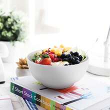 4-Piece Ceramic Cereal Bowl Set, 590ml White Porcelain Bowl Set, Cereal Bowl, Salad Bowl, Dessert Bowl, Soup Bowl, Microwave And Dishwasher Can Use - trắng - Xem 4