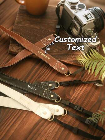 Personalized Vintage Camera Strap - Custom Name, Ultra Comfortable Camera Strap,Adjustable Universal Cam Neck Belt,Quick-Release PU Leather Strap For DSLR/SLR/Mirrorless & Film Cameras, Suitable For Various DSLR Cameras And Some Mirrorless Camera
