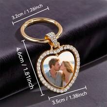 Llavero personalizado con forma de corazón, diseño de corazón de doble cara de metal, regalo personalizado para parejas, amigos, cumpleaños, colorido, lindo, adorable, divertido, kawaii, Y2K, elegante, unisex, casual, personalizado, único, regalos ideales para él, regalos ideales para ella, ella, novio, novia, familia, amigos, útiles escolares, de vuelta a la escuela, para la oficina, para la escuela, para el aula, para regalos de maestros, para la universidad, para colegas, para dormitorios, para maestros, para niños y niñas, para adolescentes, estudiantes de secundaria, estudiantes de secundaria, estudiantes universitarios, estudiantes universitarios, estudiantes de primer año, estudiantes de segundo año, estudiantes de cursos inferiores, delicada romance, moda de invierno - Plateado - Ver 8