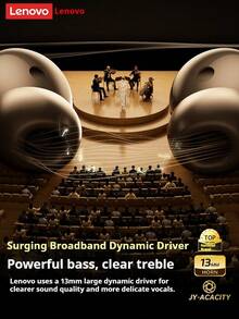 Lenovo TA210 蓝牙耳机：降噪、深沉低音立体声、支持配对、通话功能、佩戴舒适、独立麦克风、超长续航、低游戏延迟、无线入耳式音乐播放耳机 - 黑色 - 查看 10