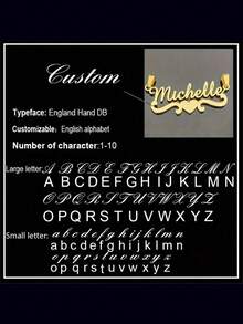 قلادة اسم مخصصة من الفولاذ المقاوم للصدأ بطلاء ذهبي أنيق - 5 خيارات للخط للتخصيص، مناسبة لعيد الأم، عيد الحب، أعياد الميلاد، حفلات الزفاف وحفلات التخرج - هدية فريدة للسيدات، رومانسية رقيقة، أسود، فضي، ذهبي، أنيق، ملون، عتيق، بسيط، متنوع الجنس، كاجوال، جميل، مخصص، فريد، هدايا مثالية له - النمط 3 - مشاهدة 5